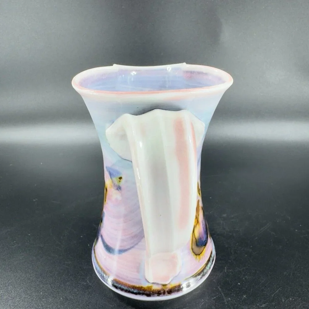 Vintage Hand Made Studio Art Pottery Pitcher Creamer Stoneware Artist Signed VTG